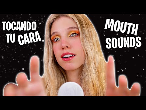 ASMR TOCANDO TU CARA + MOUTH SOUNDS (Hasta que te duermas) 💆🏼‍♀️