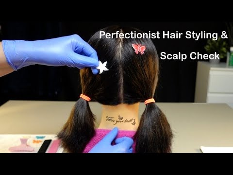 ASMR Perfectionist Hair Styling & Relaxing Scalp Check (Whispered)