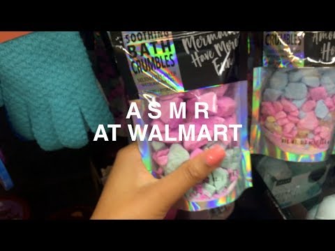 ASMR IN A STORE ASMR IN WALMART TAPPING AND SCRATCHING RANDOM ITEMS