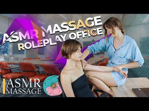 ROLEPLAY ASMR Back massage in the office for a working girlfriend [By Olga]