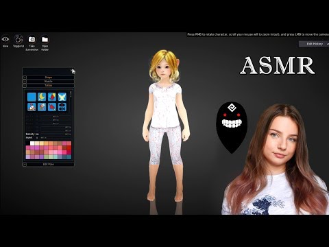 [ASMR] Black Desert Online Character Creation | Whispering and Mouse Clicking Sounds