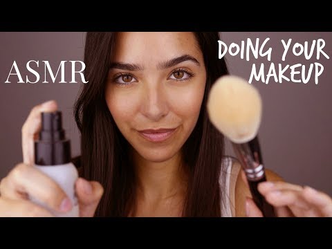 ASMR Big Sister Does Your Makeup (Personal Attention, Face Touching, Spray sounds, Tongue clicking