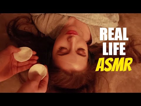 Friend reacts to ASMR. Trying 50 TRIGGERS. For sleep and relaxation.