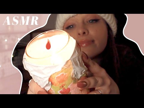 Assorted ASMR Triggers! 🤍  Candle Burning • Beaded Flowers • Metal Leopard Petting & More!