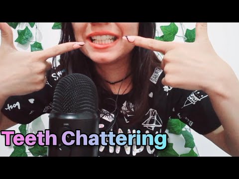 asmr ♡ teeth chattering and teeth tapping | Fast and aggressive | no talking