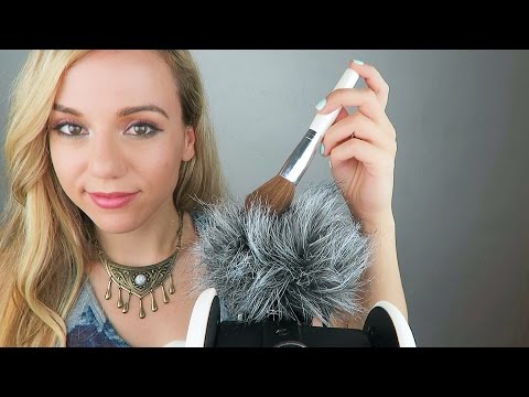 ASMR Mic Brushing and Soft Ear to Ear Whispers