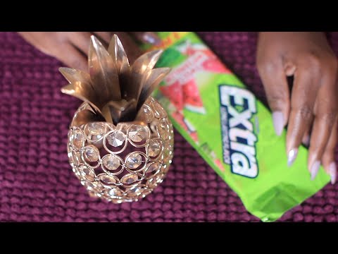 NAIL TAPPING HOME DECOR PINEAPPLE CANDLE HOLDER ASMR CHEWING GUM