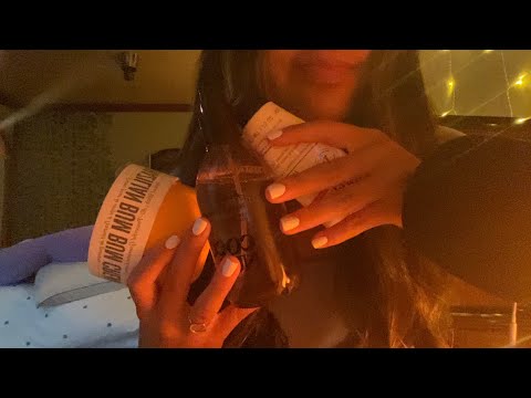 asmr gentle tapping on my favorite products w/ trigger words