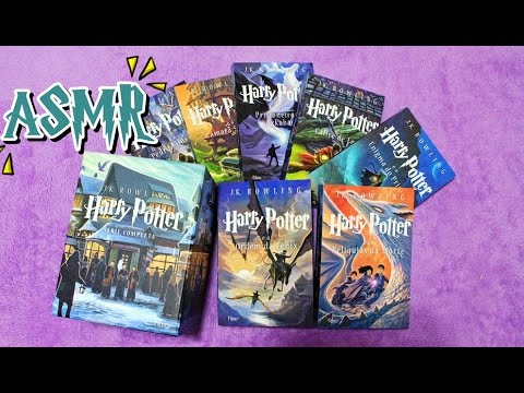 ASMR: Box de livros do Harry Potter (sons de tapping, páginas e plásticos para relaxar e dar sono)