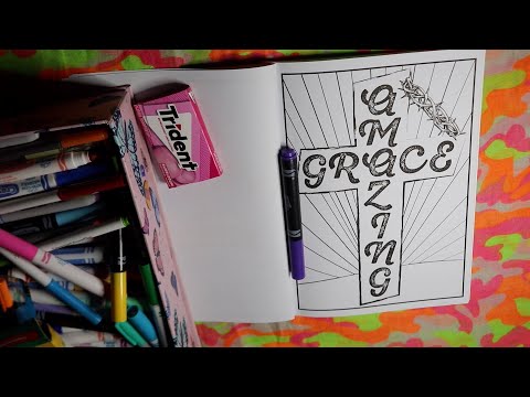 AMAZING GRACE COLORING ASMR TRIDENT CHEWING SOUNDS