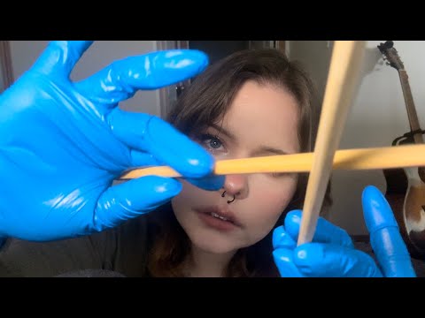 ASMR dying your hair camouflage (layer sound, visual triggers, and gloves)