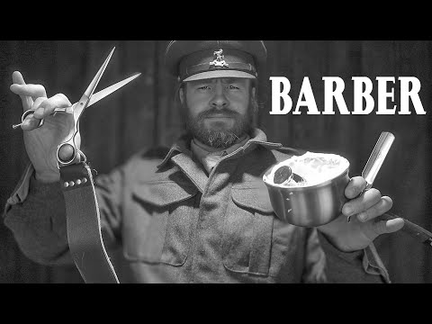 ASMR | Authentic 1940's Barbershop 💈Haircut & Shave💈
