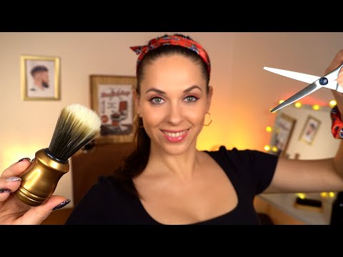 ASMR The MOST Realistic Barber Roleplay EVER | ASMR Haircut and Shave