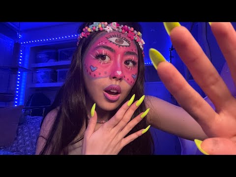 ASMR alien language & inspection (Mixed ASMR inspired) fast & tingly!! Chaotic 🤍⚡️