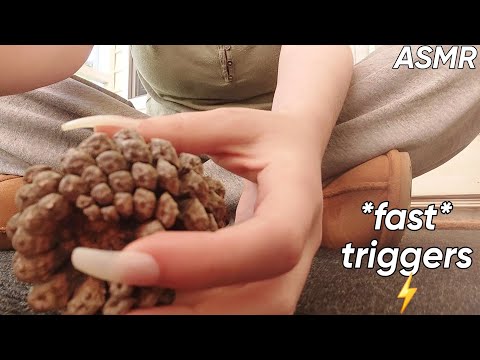 ASMR OUTSIDE 🌻 FAST TAPPING AND SCRATCHING