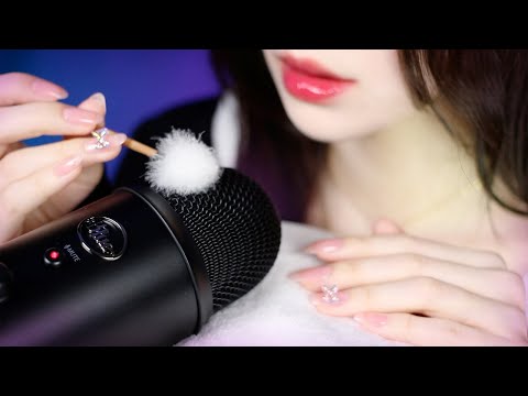 ASMR(Sub) Blue Yeti Ear Cleaning for Real Sleep / Soft Spoken, Ear blowing, Candy, Tongue Clicking