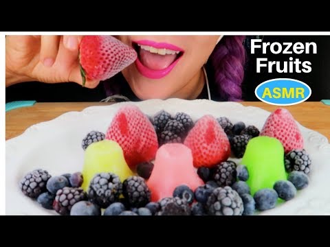 ASMR 얼린 과일 딸기,블루베리 먹방 |FROZEN FRUITS, FROZEN STRAWBERRY CURIE. ASMR