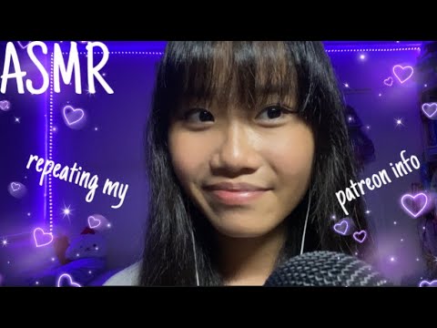 ASMR repeating my patreon information♡(clicky whispers)