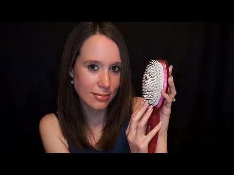 ASMR Hair Brushing & Brush Sounds [with Whispering, Tapping, Scratching]