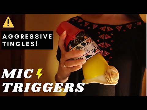 ASMR - SUPER FAST AND AGGRESSIVE MIC TRIGGERS for tingles overload | tapping, scratching, no talking