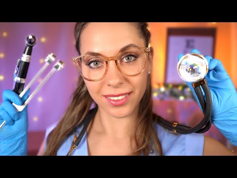 Doctor check-up ASMR, ear exam, Eye Test, Ear to Ear whispering, Tuning Fork, Roleplay