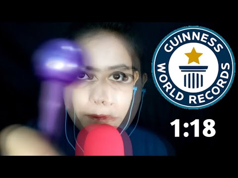 FASTEST ASMR 120 TRIGGERS IN 1:18 - WORLD RECORD
