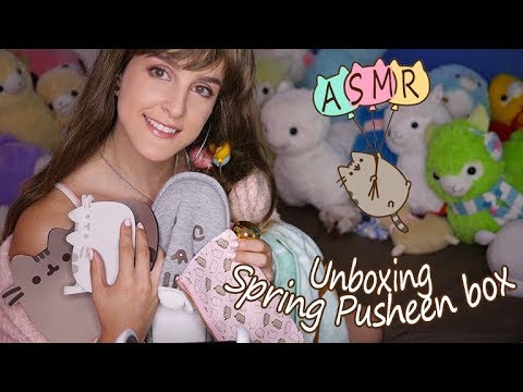 ASMR - The cutest unboxing ! Spring pusheen box 018 (whispers and tapping)