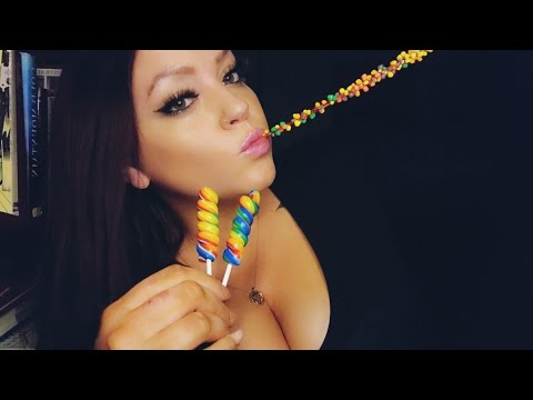 ASMR | LOLLIPOP EATING AND LICKING |  NERDS ROPE | MOUTH SOUNDS | MUKBANG