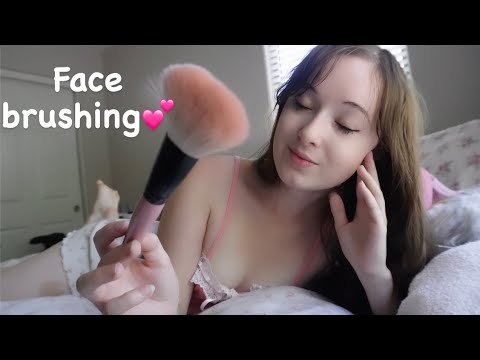 ASMR face brushing + perosnql attention 🌷