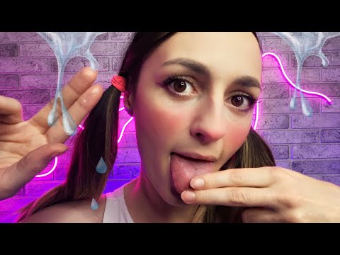 ASMR Spit Painting On You 💦 + eye contact with you 👅