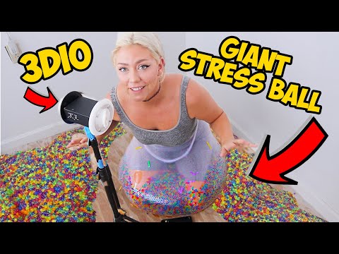 ASMR DO NOT GO INSIDE A GIANT STRESS BALL!! (Orbeez +Wubble Bubble DIY Stress Ball Relaxing Sensory