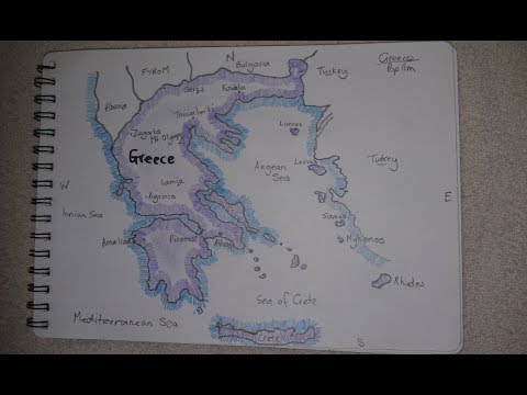 ASMR - Map of Greece - Australian Accent - Chewing Gum & Describing in a Quiet Whisper