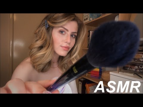 ASMR | GENTLE FACE BRUSHING & CALMING WHISPERS... TO DRIFT OFF TO 😴