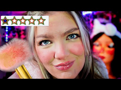 ASMR Worst Reviewed Makeup Salon | Layered Sounds, Face Brushing, Personal Attention