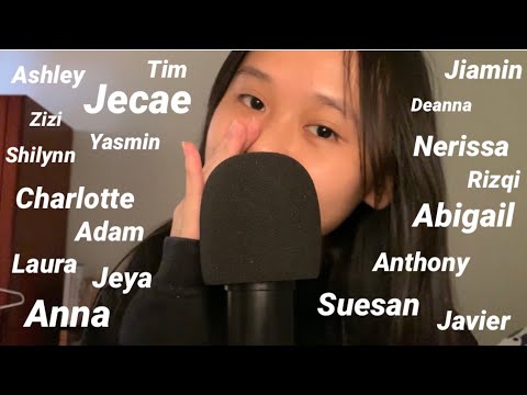 ASMR whispering my subscribers’ names ( 30K special 💖 )
