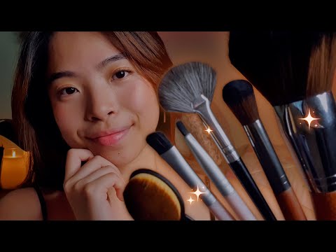 ASMR Brushing You With All of My Brushes ✨ Slow Visual Triggers (With & Without Soft Layered Sounds)