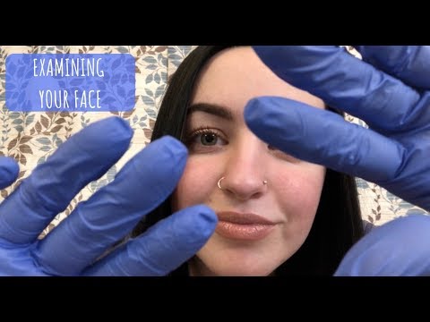 [ASMR] Touching Your Face With Latex Gloves - Soft Spoken RP