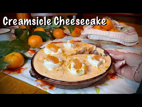 ASMR Creamsicle Cheesecake (No talking) No-bake Clementine dessert ~ Relaxing kitchen/cooking sounds