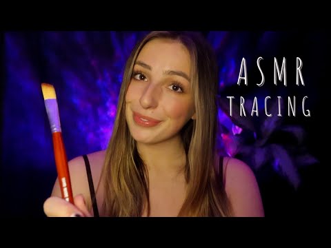 ASMR Tracing Things With My Paint Brush | Visual Triggers, Tapping, Scratching, Brushing