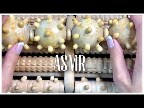 ASMR Tingly Tapping on Wood Massage Rollers