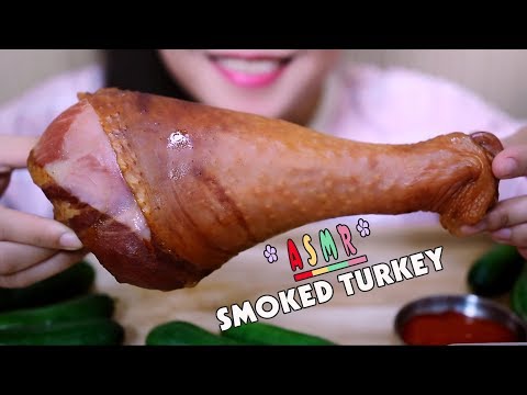 ASMR Smoked Turkey Leg , eating sounds | LINH-ASMR