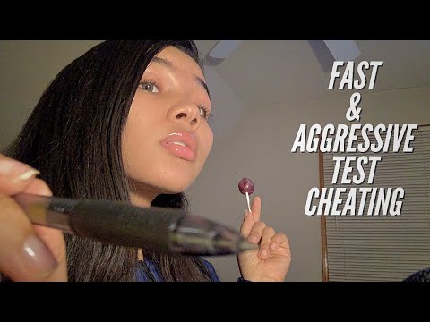ASMR | FAST & AGGRESSIVE CHEATING ON TEST ROLEPLAY | Lollipop *__*