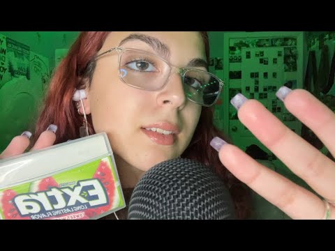 ASMR | examining your face with gum chewing (personal attention)