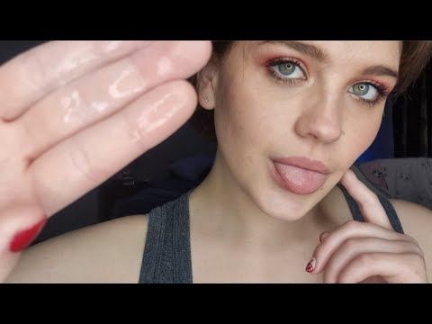 ASMR | Short Spitty Spitpainting with Little Lens Licking💦🤭