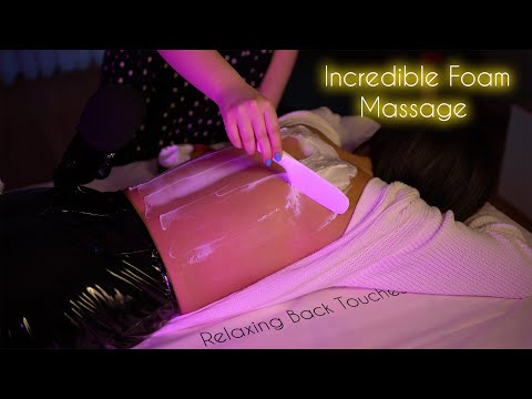 ASMR Incredible Trigger Foam Massage and Back Gentle Touches