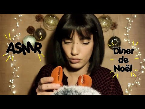 ASMR. Je partage mon diner de Noël avec toi 🙃🎄 Talking, mouth sounds et tapping. French ASMR fr