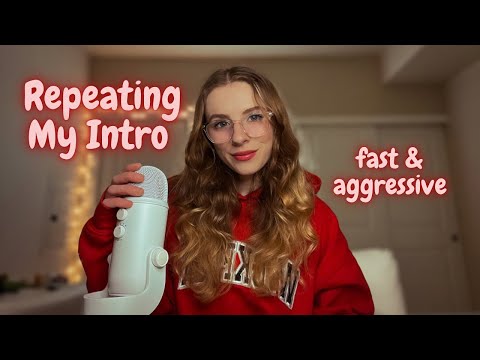 ASMR | FAST AND AGGRESSIVE WET & DRY MOUTH SOUNDS AND HAND MOVEMENTS (repeating my intro) 🤏☀️💛