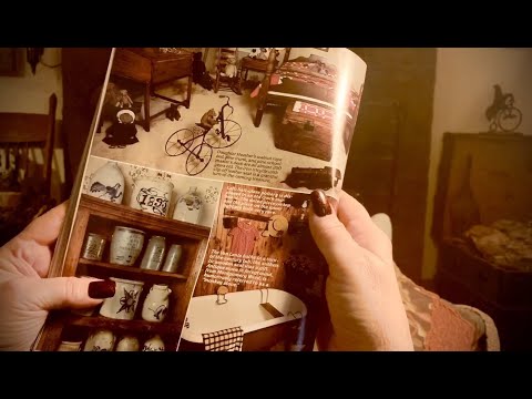 ASMR Vintage Country living magazines (No talking) 1980's  water damaged, crinkle page turning.