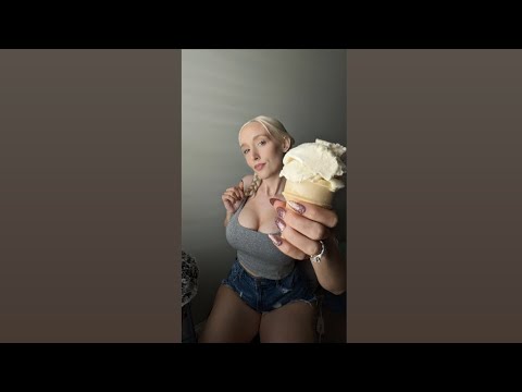 🍦ASMR Ice Cream Sounds🍦✨Requested✨eating sounds-whispers -sticky mouth sounds🍦