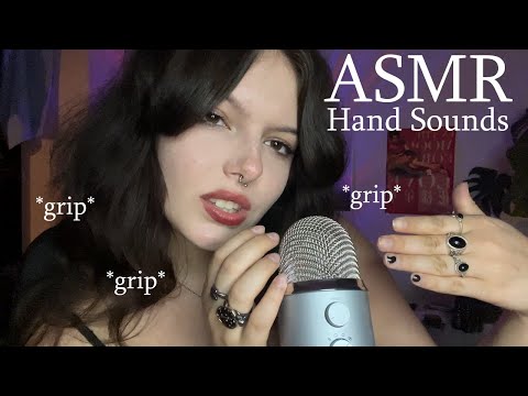 🤍 Hand Sounds w/ Rings ASMR | Clack-y Mic Gripping, Finger Flutters, Whispering, Soft Spoken